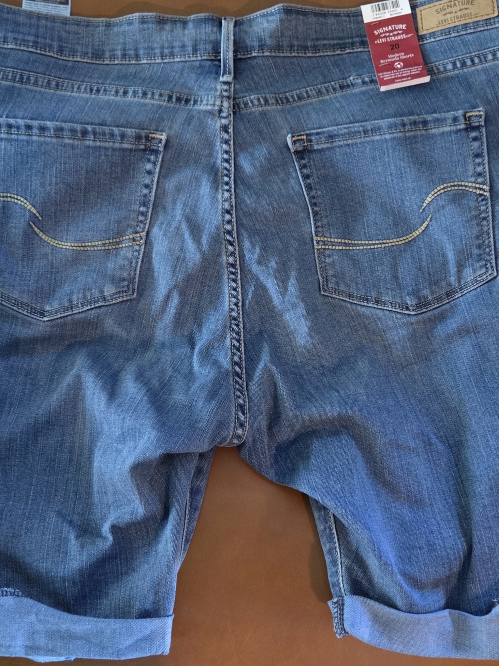 Levi's Blue Rolled-Hem Denim Bermuda Shorts